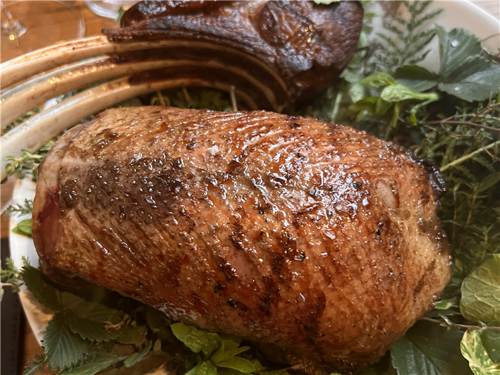 mallard and venison presented